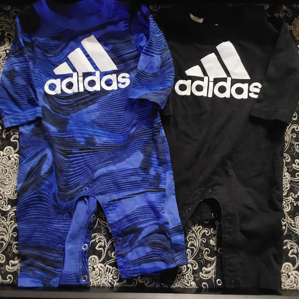 Lot Of 2 Adidas Baby Infant Size 3 Months Onsies One Pieces Authentic